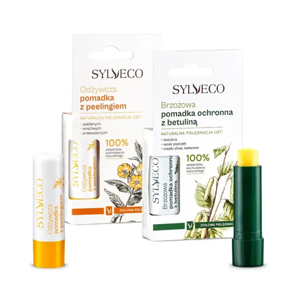 SYLVECO Zestaw pomadka brzozowa i peeling do ust
