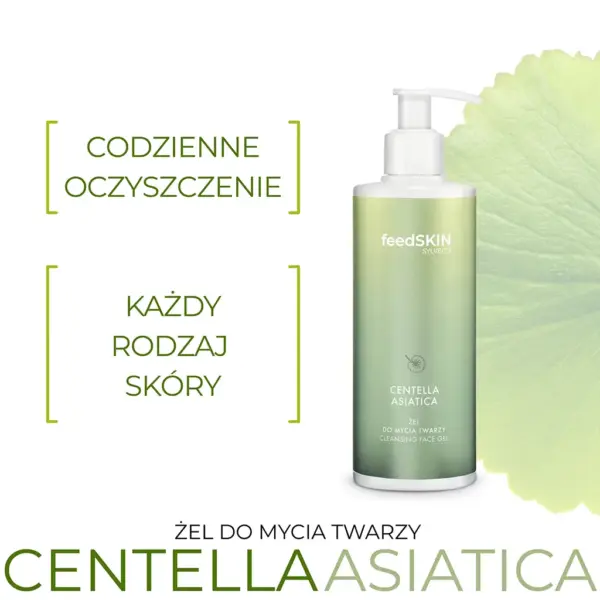 FEEDSKIN Żel do mycia twarzy z wąkrotą azjatycką – zdjęcie 2