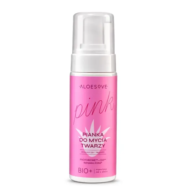 ALOESOVE PINK Pianka myjąca do twarzy