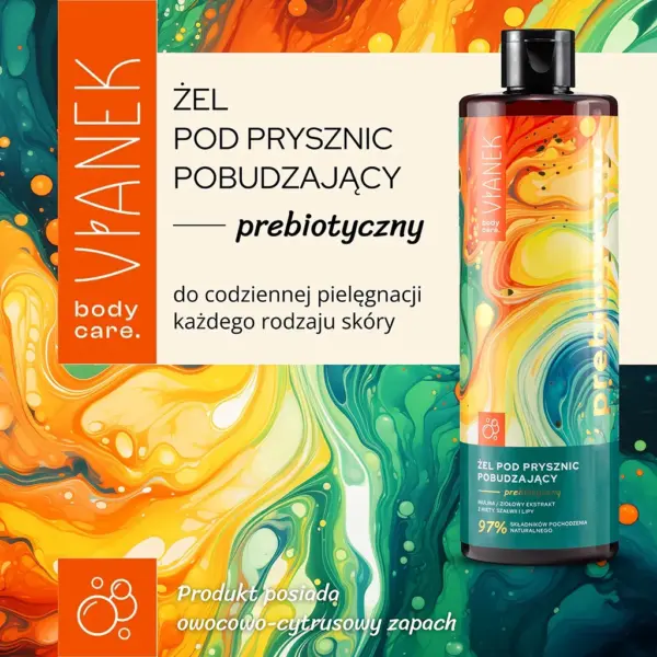 VIANEK Prebiotyczny żel pod prysznic pobudzający – zdjęcie 2