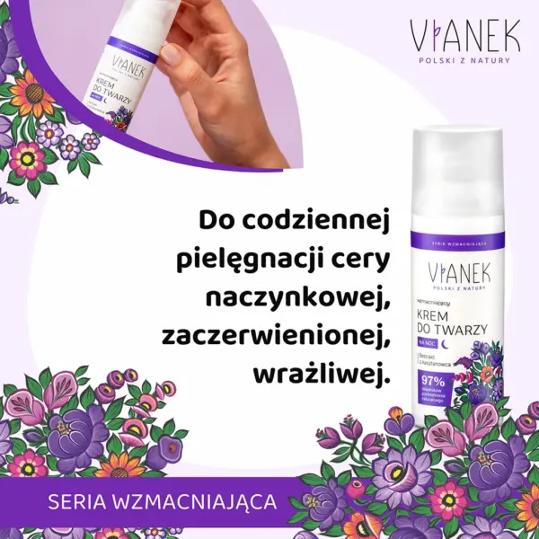 VIANEK Wzmacniający krem do twarzy na noc – zdjęcie 2