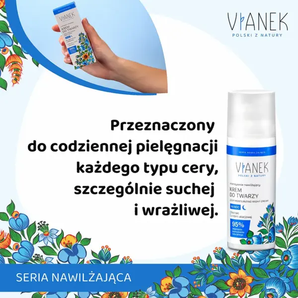 VIANEK Intensywnie nawilżający krem do twarzy na noc – zdjęcie 2