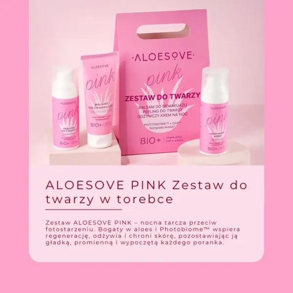 ALOESOVE PINK Zestaw do Twarzy w torebce – zdjęcie 2