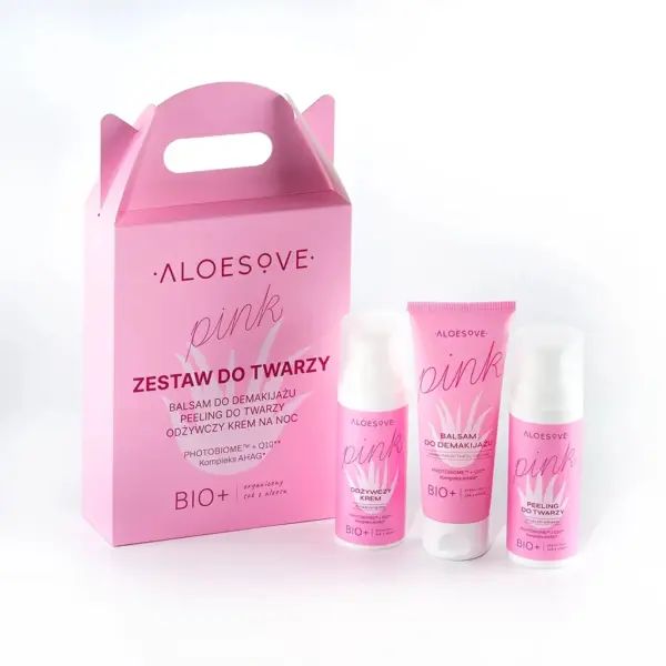ALOESOVE PINK Zestaw do Twarzy w torebce