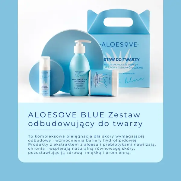 ALOESOVE BLUE Zestaw odbudowujący do Twarzy w torebce – zdjęcie 2
