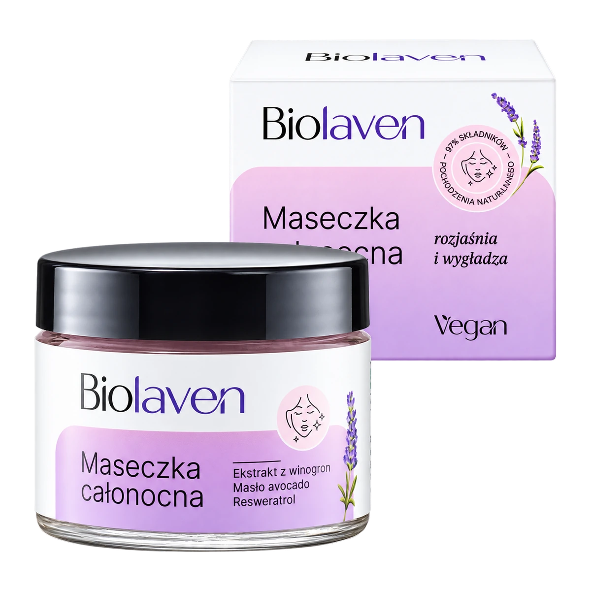 BIOLAVEN Maseczka całonocna do twarzy