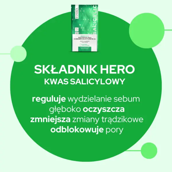 VIANEK HERO KWAS SALICYLOWY Maseczka oczyszczająca z kwasem salicylowym saszetka 10 ml – zdjęcie 2