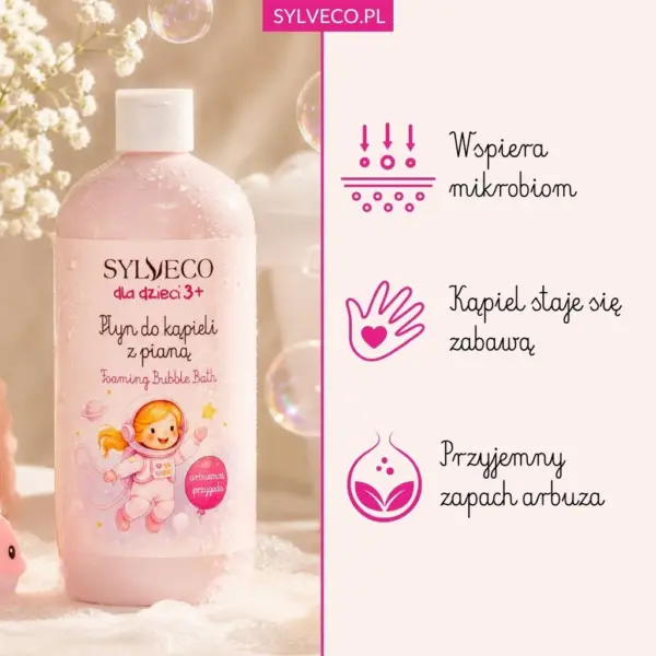 SYLVECO dla dzieci 3+ Płyn do kąpieli z pianą Arbuzowa Przygoda – zdjęcie 2