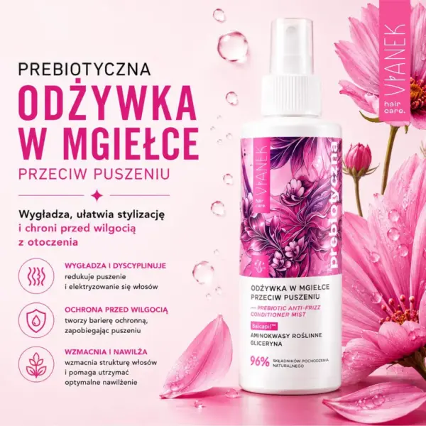 VIANEK Prebiotyczna odżywka w mgiełce przeciw puszeniu włosów – zdjęcie 2